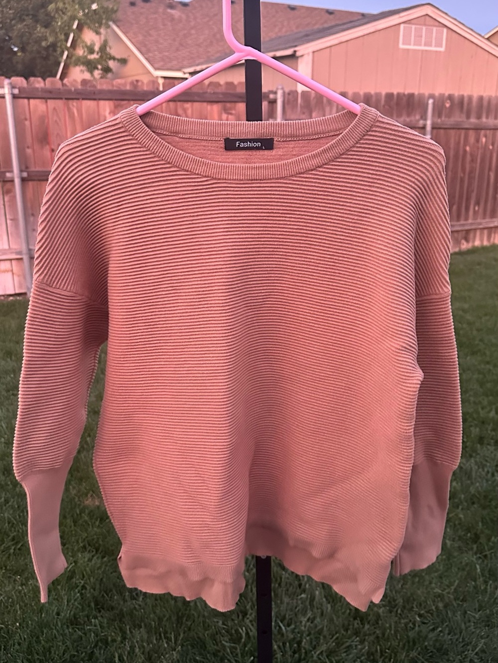 Large ribbed sweater